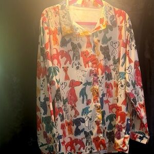 Colorful Dog Print Shirt